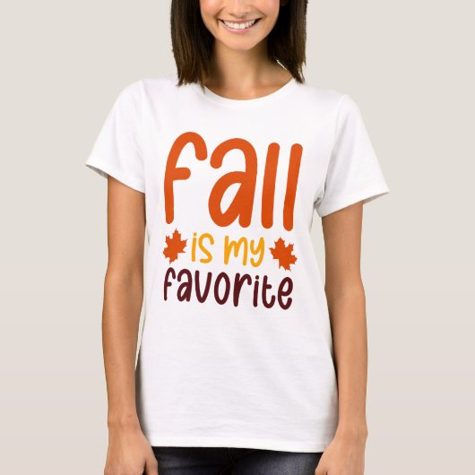 T-shirt L'automne est ma saison préférée - Conception de c (Devant)