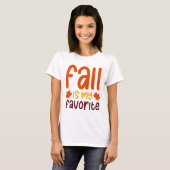 T-shirt L'automne est ma saison préférée - Conception de c (Devant entier)