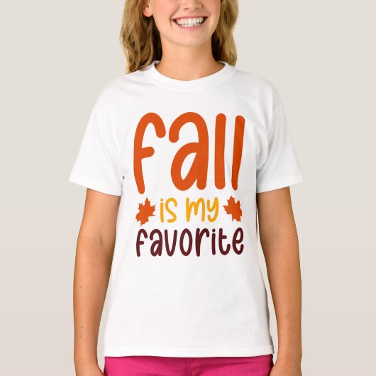 T-shirt L'automne est ma saison préférée - Conception de c (Devant)