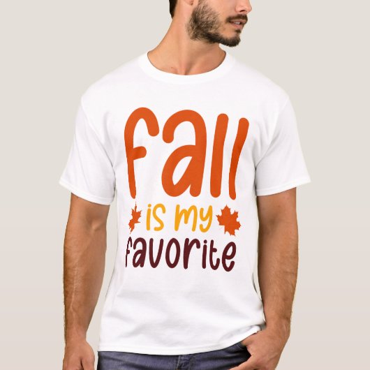 T-shirt L'automne est ma saison préférée - Conception de c (Devant)