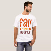 T-shirt L'automne est ma saison préférée - Conception de c (Devant entier)