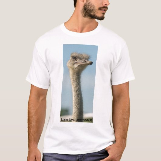 T-shirt l'autruche, vivent longtemps Longnecks ! (Devant)