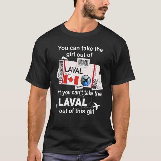 T-shirt Laval Boarding Pass Laval Girl Laval (Devant)