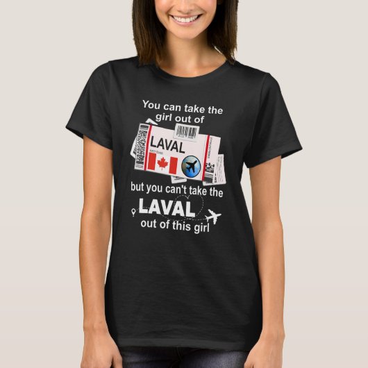 T-shirt Laval Boarding Pass Laval Girl Laval (Devant)