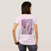 T-shirt Lavande Bee Happy Herb Aquarelle Flower (Dos entier)
