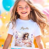 T-shirt Lavande Imaginaire Fée fleur sauvage pastel