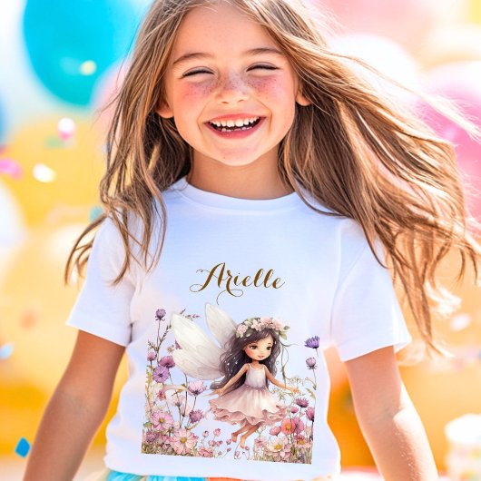 T-shirt Lavande Imaginaire Fée fleur sauvage pastel