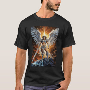 T-shirt L'avant-garde dorée du ciel Archange Michael