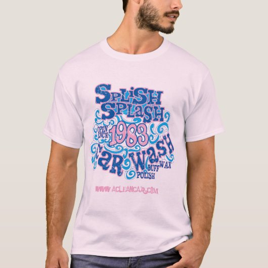 T-shirt lave-auto splish d'éclaboussure (Devant)