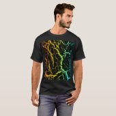 T-shirt Lave de l'espace fissuré - Chaleur ROYCB (Devant entier)