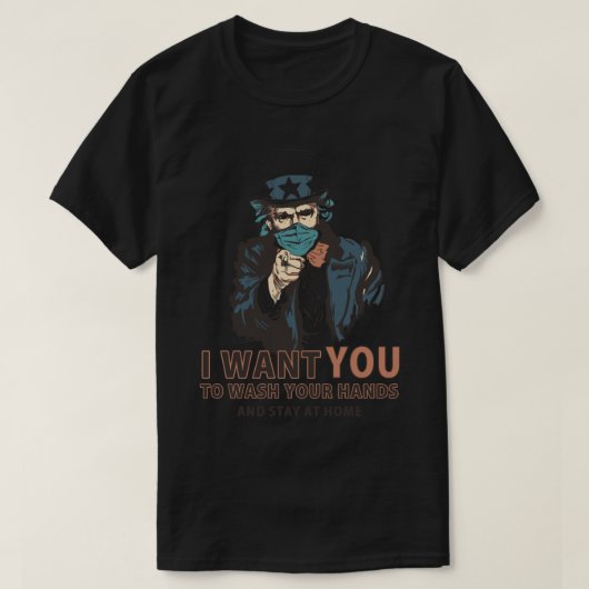 T-shirt Lave-toi les mains (Design devant)