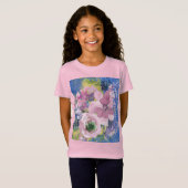 T-Shirt Lavender Blues Aquarelle Parties scintillant flora (Devant entier)