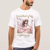 T-shirt Lavender Fairy fleur sauvage Grand-père de la fill (Devant)
