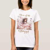 T-shirt Lavender Fairy fleur sauvage Maman de fille d'anni (Devant)