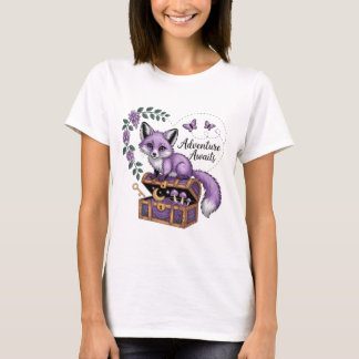 T-shirt Lavender Fox & Poitrine - Adventure Await Tee