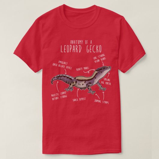 T-shirt Lavender Strid Leopard Gecko Lizard Reptile Anato (Design devant)