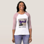 T-shirt L'AVENIR - Chemise de baseball à deux tons rose po (Devant entier)