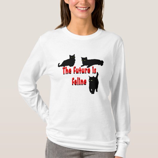 T-shirt L'avenir est félin (Devant)