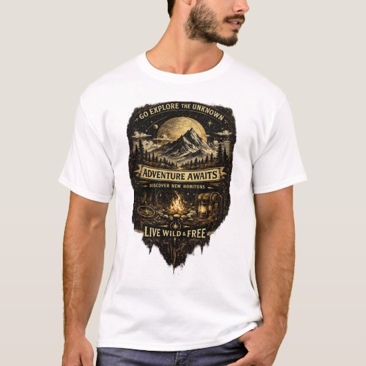 T-shirt L'aventure attend (Devant)