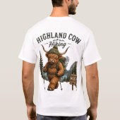 T-shirt L'aventure attend : Graphisme de randonnée de vach (Dos)