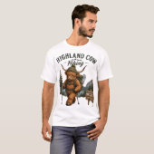 T-shirt L'aventure attend : Graphisme de randonnée de vach (Devant entier)