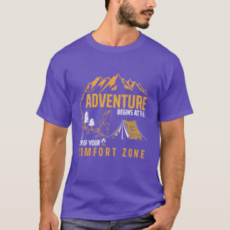 T-shirt L'aventure commence à la fin de votre zone de conf