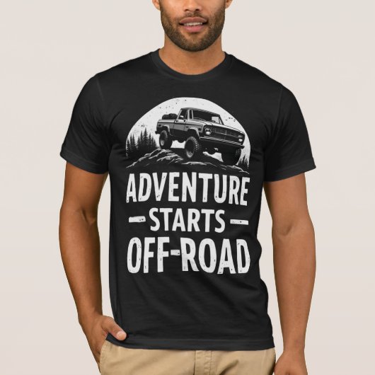 T-shirt L'aventure commence hors route (Devant)
