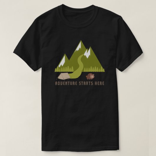 T-shirt L'aventure commence ici (Design devant)