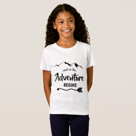T-Shirt L'aventure commence sur mesure tendance (Devant entier)