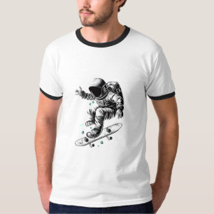 T-shirt L'aventure du skateboard cosmique de l'astronaute