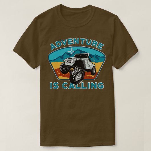 T-shirt L'aventure est en appel avec FJ40 (Design devant)