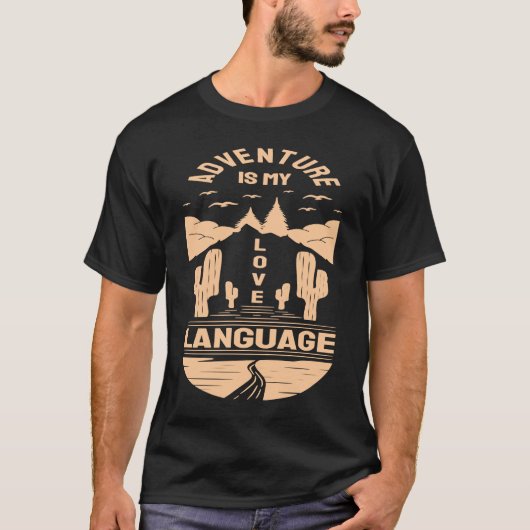 T-shirt L'aventure est My Love Language Camp Graphic Plus (Devant)
