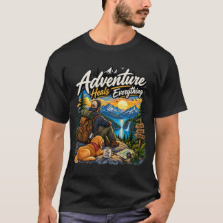 T-shirt L'aventure guérit tout ! Un design audacieux rétro