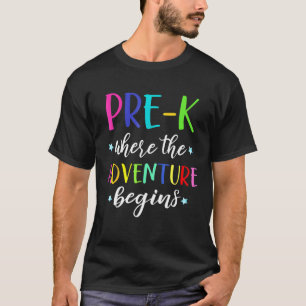 T-shirt L'aventure pré-K de l'enseignant commence le premi