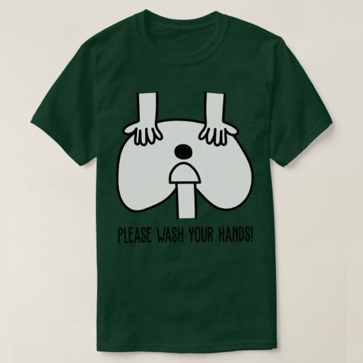 T-SHIRT LAVER LES MAINS (Design devant)
