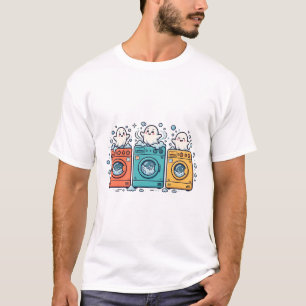 T-shirt Laverie automatiques hantée Mignon fantôme Hallowe
