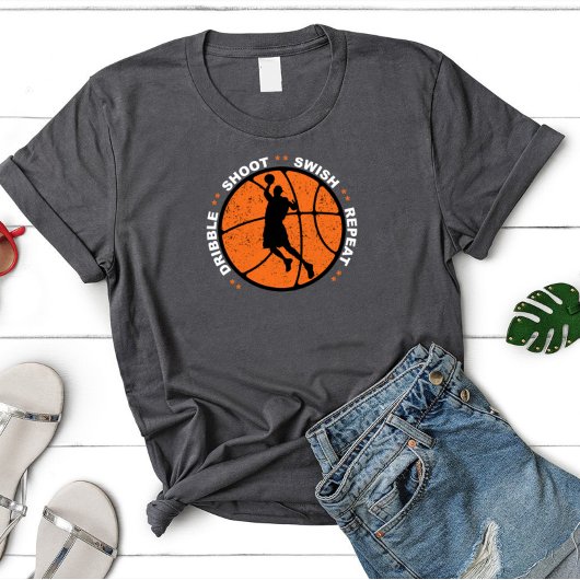 T-shirt Laveuse, Tir, Souhaiter, Répéter, Basket