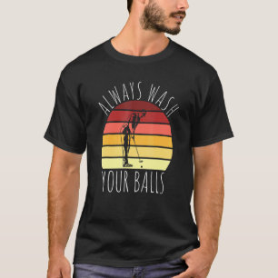 T-shirt Lavez Toujours Vos Boules Golfeur Golfing 1