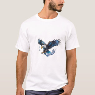 T-shirt Lavez votre côté sauvage avec l'Eag en cristal de