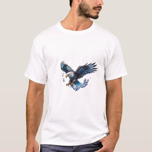 T-shirt Lavez votre côté sauvage avec l'Eag en cristal de  (Devant)