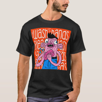 T-shirt Lavez-Vous Les Mains. Nettoyez Vos Mains. Et Empêc