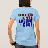 T-shirt L'avidité et l'ambition (Dos)