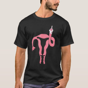 T-shirt L'Avortement Est Soins De Santé Uterus Middle Fing