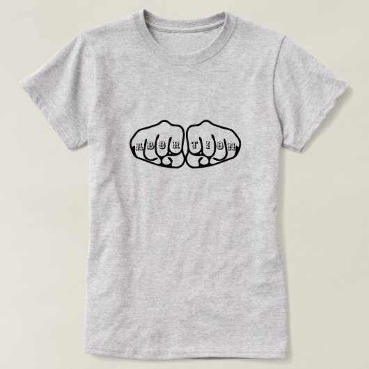 T-shirt L'avortement Knuckle Tattoos (Design devant)