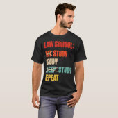 T-shirt Law School Eat Sleep Study Repeat Law Student (Devant entier)
