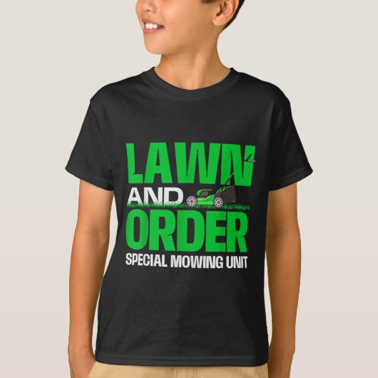 T-shirt Lawn And Order Special Mowing Unit - Lawn Mower Ga (Devant)