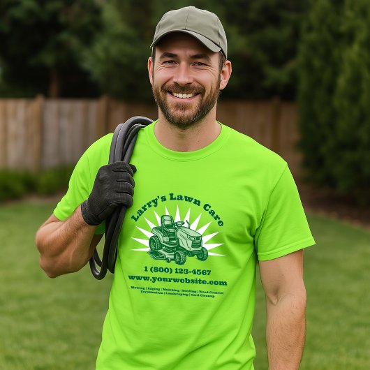 T-shirt Lawnmower Lawn Care Business Template