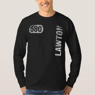 T-shirt Lawton Oklahoma 580 Indicatif régional Retro Vinta
