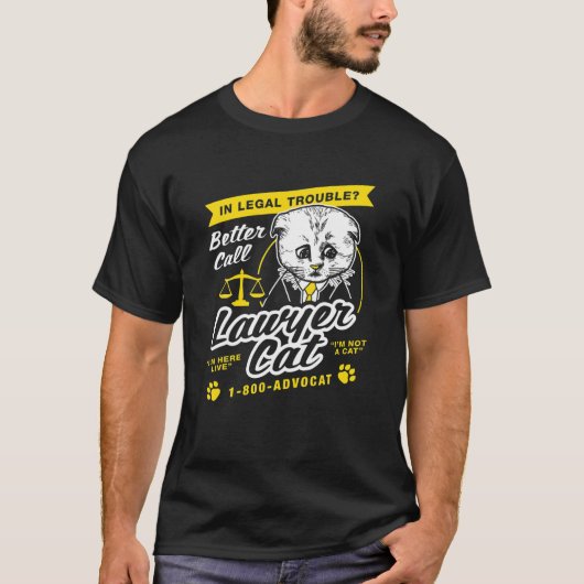 T-shirt Lawyer Cat - Je ne suis pas un chat Kitten Filtre (Devant)