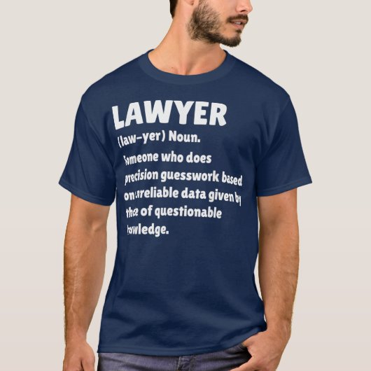 T-shirt Lawyer Definition Funny Law School Student Gift (Devant)